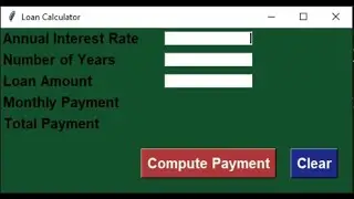 python project 33 Day 32 Loan Calculator
