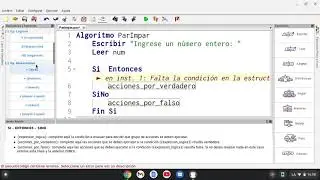 Estructura condicional SI en PSeInt - Algoritmo de si un número es par o impar