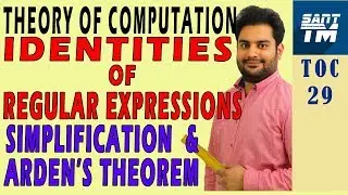 Simplification of Regular Expressions | Identities | Arden's Theorem | Theory of computation