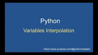 Python Interpolating Variables in String