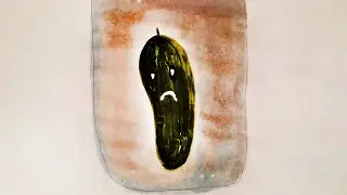 I drew a sad cucumber