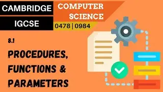 98. CAMBRIDGE IGCSE (0478-0984) 8.1 Procedures, functions and parameters