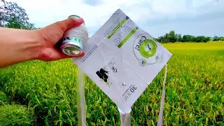 Thả diều làm bằng hộp đựng bàn chải+chổi quét sân và cái kết