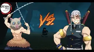 Inosuke hashibira VS Uzui Tengen ( DEMONFALL ROBLOX )