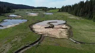 24-05-16 #6 No Fence Wetlands Drone Flight First Spring Construction & Planting Completed Fall 2023.