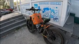 Прогулка по городу на полно приводном фетбайке