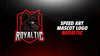 Dark Wolf Mascot Logo //@RoyalticGG// SPEED ART #6