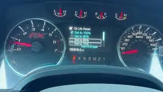 2014 Ford F-150 Oil Change Required Reset