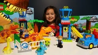 Jurassic World LEGO DUPLO Set Review (T-Rex & Petting ZOO) Pretend Play with Dinosaur Toys