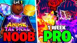 Spending 1+ WEEK Going  NOOB To PRO In Anime Tactical Simulator!
