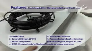 62000C, 63000C 5.5mm camera flexible probe 20M, 30M for Endoscope, Borescope, Videoscope.