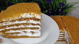 КАРАМЕЛЬНЫЙ МЕДОВЫЙ ТОРТ🍯🎂🔥НЕЖНЫЙ МЕДОВЫЙ ТОРТ .