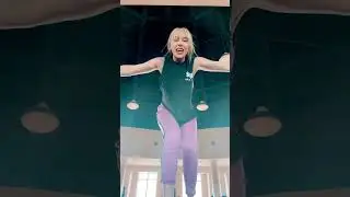 This is what theater kids do in the gym- they find a stage and a broom and just play…