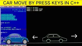 Car Move by pressing keys in C++ programing | Object move by keys in C PROGRAMMING | C++ Programing