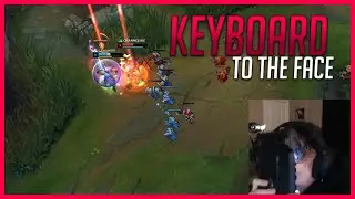 Sanchovies hits himself with a keyboard after seeing this! LoL Twitch Moments #16