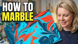 How to Marble - Easy Paper Marbling with Leona - Art and Crafts Zone