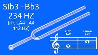 Tuning note for Saxophone - Sib3 - Bb3 (LA4 - A4 442 Hz)
