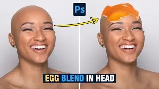 Blending Effect Manipulation in Photoshop: Blending an Egg with a Human Head Photo Editing Tutorial