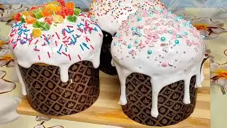 Она не крошится, не липнет. Лучшая глазурь для куличей — на желатине.