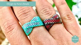 EDITED Twist Ring Tutorial | Even Count Peyote Beaded Ring | Miyuki Delica