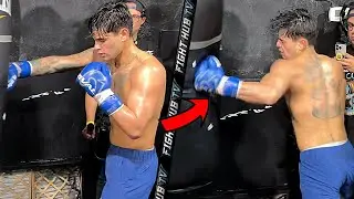Ryan Garcia workout for Devin Haney on Heavy Bag ripping fight ending combos!