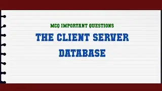 The Client Server Database MCQ Questions