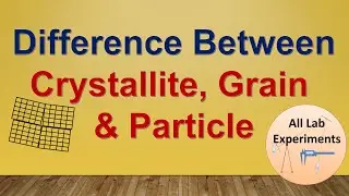 Difference b/w Crystallite, Grain and Particle? 
