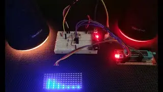 Audio Spectrum Analyzer with MSGEQ7 and TTGO TM1640 Dot-Matrix Display