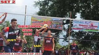 SADI'S SWEET PASS MAKES GUSTI SMASH JEDUG || CINENJO CUP 2021 | Latest local volleyball tournament