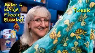 Make a Fleece Softee Blanket with Crochet Border, DIY, Tutorial, Easy