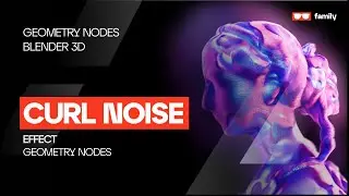Сurl Noise Effect | Geometry Nodes | Blender 3.3