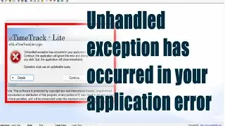Unhandled exception has occured in your application error | ESSL attendance software login error