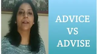 Advice and Advise difference/ learn English Grammar