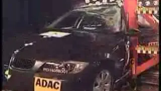 Краш-тест BMW 3 series от EuroNCAP. Боковой удар о столб