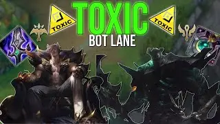 Sett ADC Mordekaiser Support runs down the enemy bot lane