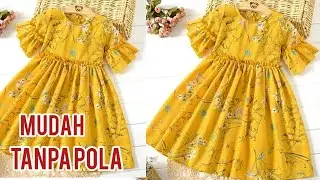Baby frock cutting and stitching How to sew a girl's dress WITHOUTaPATTERN for beginner seamstresses