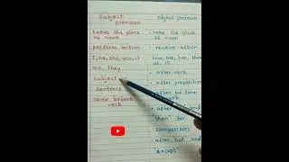 subject and object pronoun and usage.