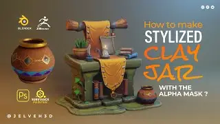 How to make stylized clay jar with the alpha mask ?
