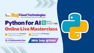 Python for AI with ChatGPT Master Class by Dr.K.Sudheendra Rao from Raj Cloud Technologies #chatgpt