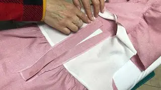 Обработка застежки детского платья