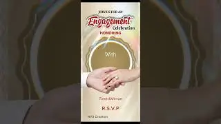 Ring Ceremony 💍 Engagement Invitation Video #engagment #invitations #shorts #trending