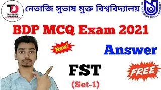 NSOU BDP FST Final Exam Answer 2021 || FST Final Exam 2021 || FST MCQ For TEE Exam 2021