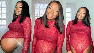 PRE PREGNANCY CLOTHES TRY ON 🤣 | HUGE Pregnancy Belly Bump at 36 Weeks