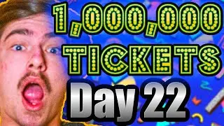I'M WINNING 1,000,000 ARCADE TICKETS IN 25 DAYS!!! (Day 22)
