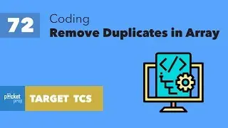 L72 -  Remove Duplicate numbers in array - Coding