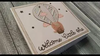 Boho Baby Mini Album | BABY GIRL | Walkthrough | 7.5"x7.5" Scrapbook mini album | Easy POP-UP album