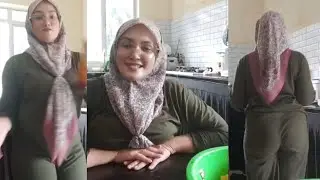 Bunda hijab cantik lagi memasak||jilbab manis mama muda