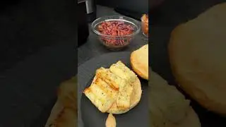 Halloumi Burger in der Heißluftfritteuse - Werbung