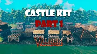 Castle kit - part 1:  stone walls and  towers. Valheim building. Как построить замок в Вальхейм? Ч.1