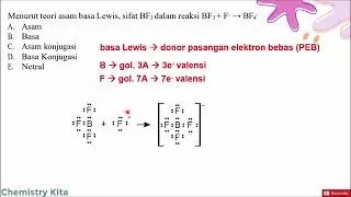 Menurut teori asam basa Lewis, sifat BF3 dalam reaksi BF₃ + F⁻ → BF₄⁻ adalah ...